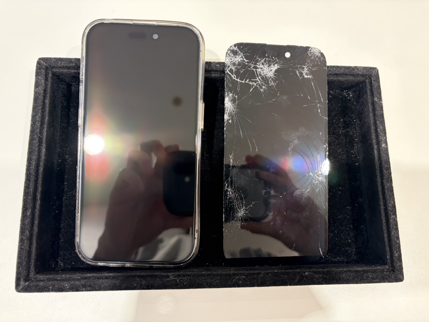 上京区大宮エリア iPhone14Pro 画面修理 即日修理　データそのまま　画面割れ　起動不可
